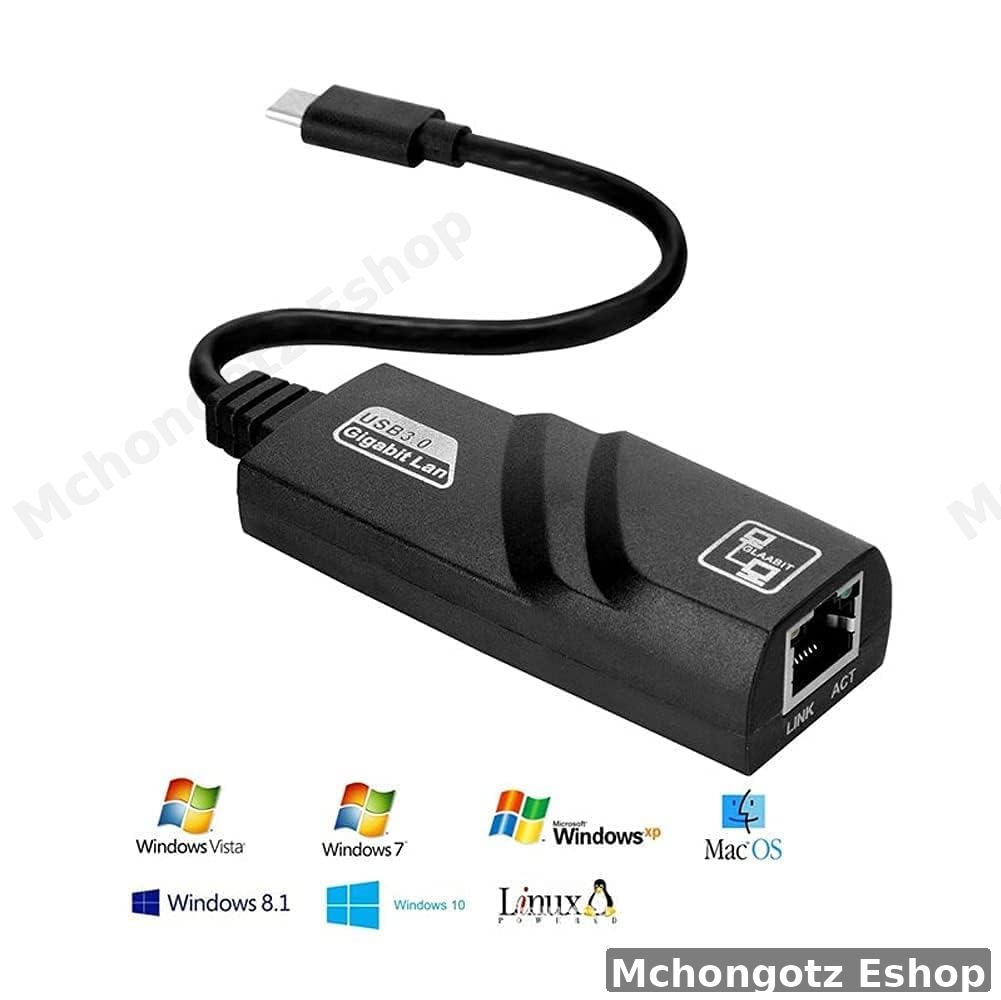 USB C to Ethernet Adapter (USB 3.0 Gigabit LAN Adapter)