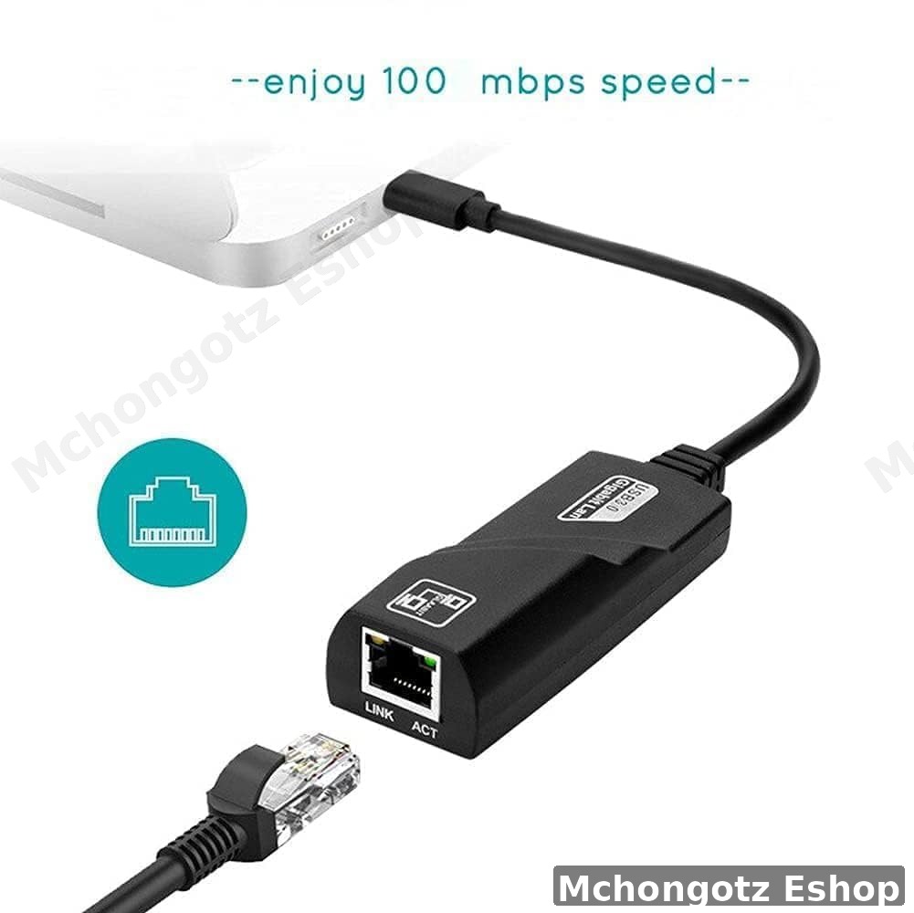 USB C to Ethernet Adapter (USB 3.0 Gigabit LAN Adapter)