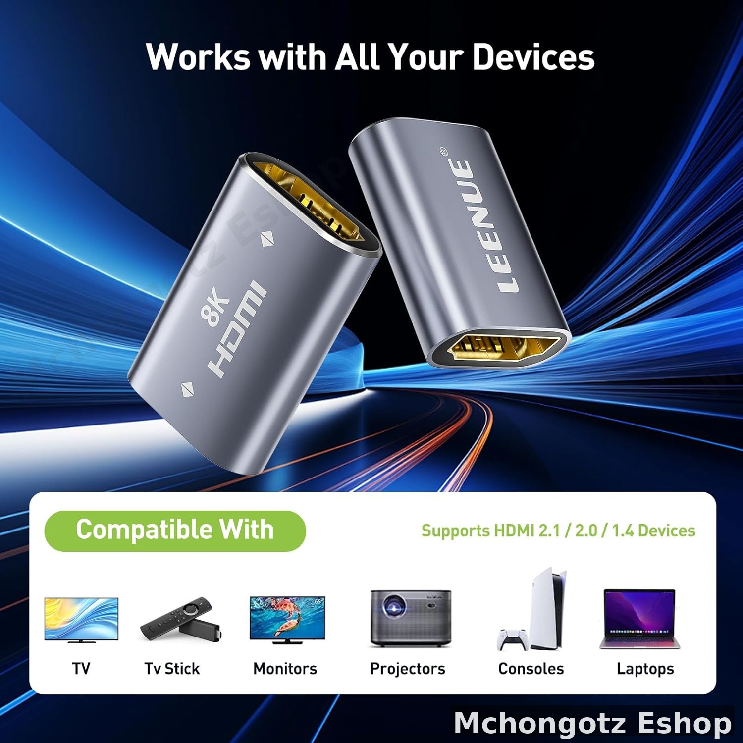 HDMI EXTENDER 8K Female to Female Connector (HDMI 2.1 Aluminum Adapter) - image 3