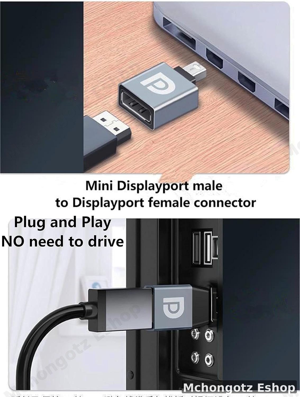 Mini Display to DisplayPort Adapter (8K@60Hz, DP 1.4 Converter) - image 4