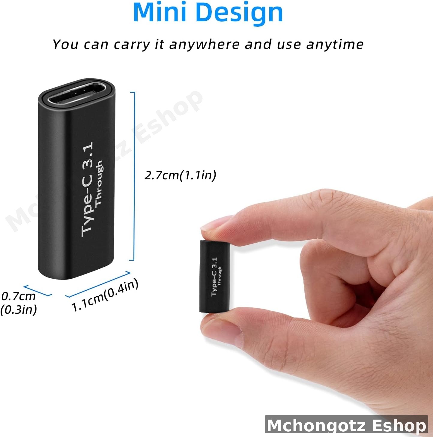 TYPE C EXTENDER Female to Female Adapter (USB 3.1, 10Gbps, 4K Support) - image 5