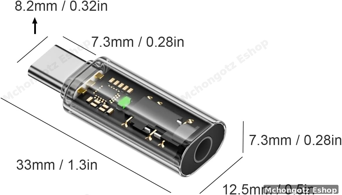 TYPE C to Audio Port 3.5mm Female Headphone Jack Adapter (Aux Audio Converter, Transparent Design) - image 4