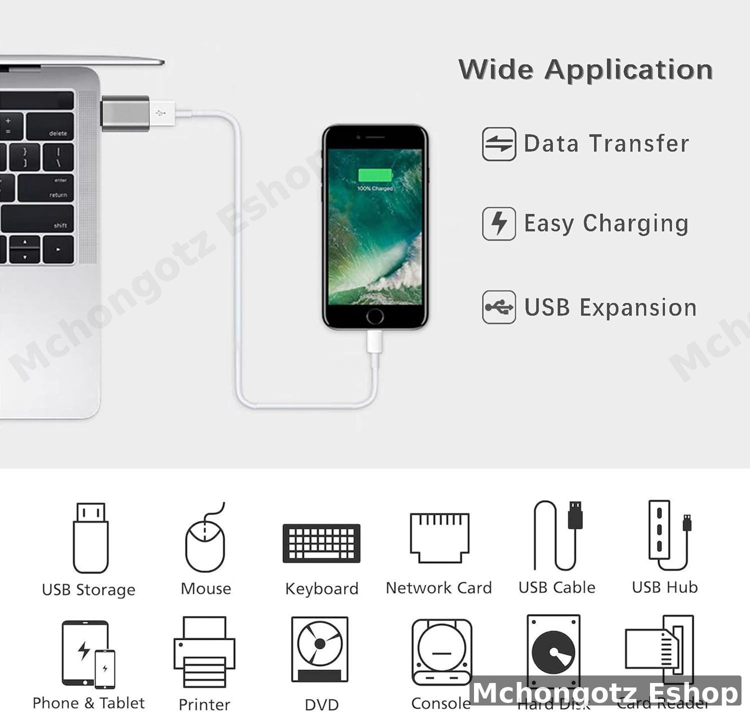 Type C to USB 3.1 Gen 2 OTG Adapter 10Gbps - image 3