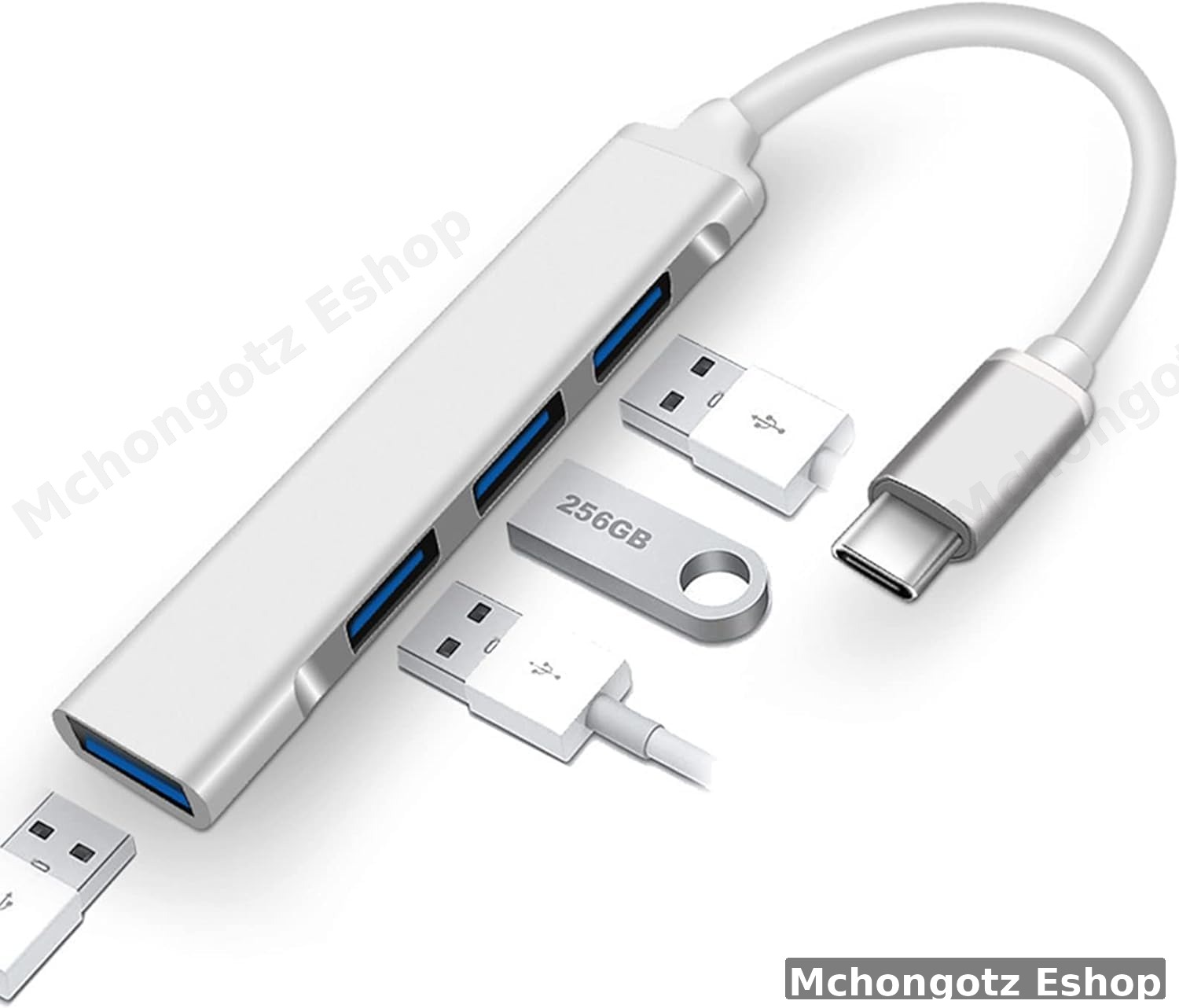4-in-1 USB-C Hub | Type-C to 4 USB-A Ports | Portable USB Hub Price in Tanzania - image 4