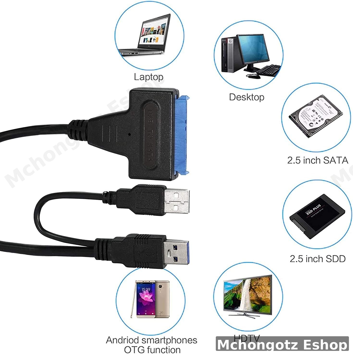 CARE CASE USB 3.0 to SATA Adapter Cable | 2.5" HDD / SSD Converter Price in Tanzania - image 5