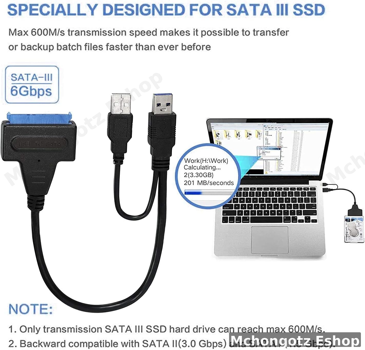 CARE CASE USB 3.0 to SATA Adapter Cable | 2.5" HDD / SSD Converter Price in Tanzania - image 6