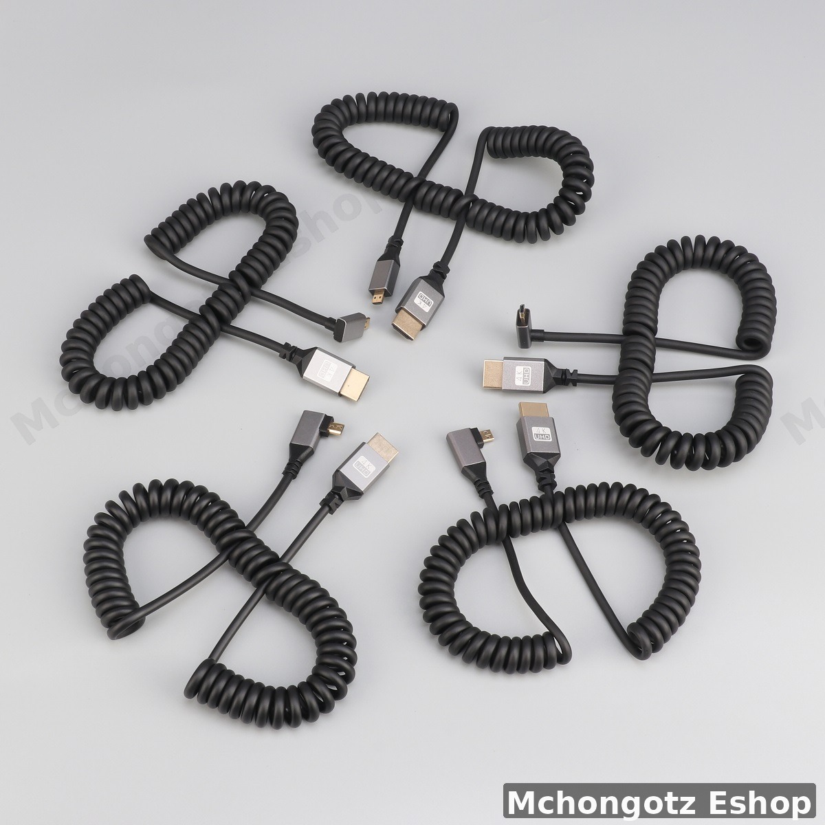 Micro HDMI to HDMI Coiled Cable | 4K 60Hz Flexible Spiral Cable 0.5M–2.4M Price in Tanzania - image 4