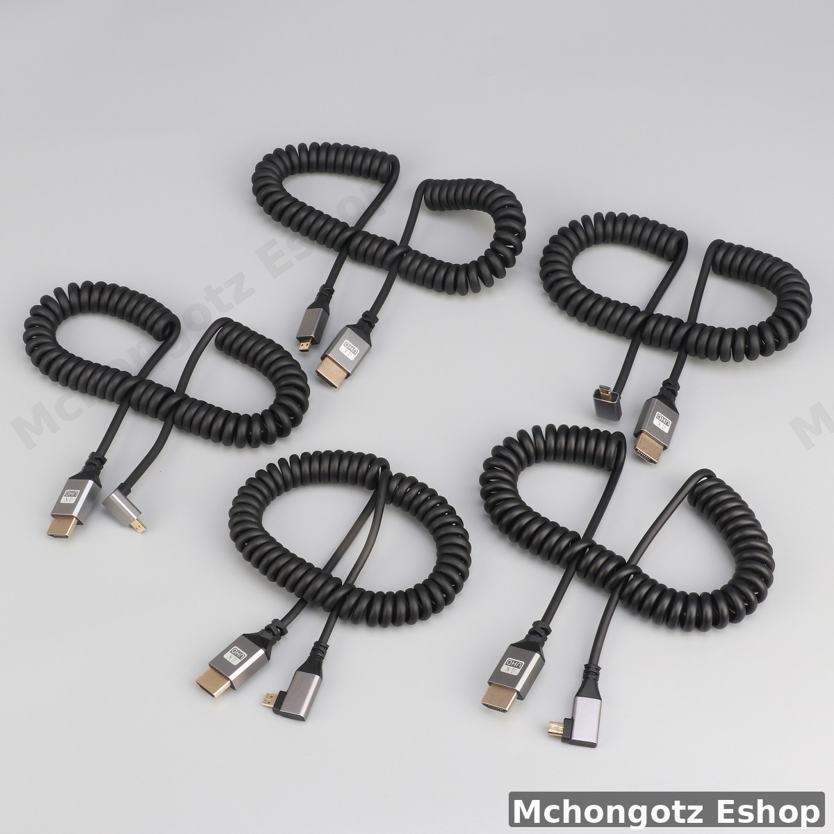 Micro HDMI to HDMI Coiled Cable | 4K 60Hz Flexible Spiral Cable 0.5M–2.4M Price in Tanzania - image 5