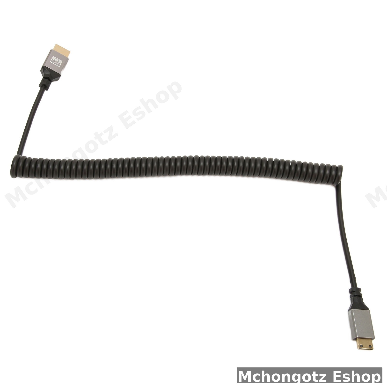 Mini HDMI to HDMI Coiled Cable | 4K 60Hz Stretchable Camera Cable Price in Tanzania - image 3