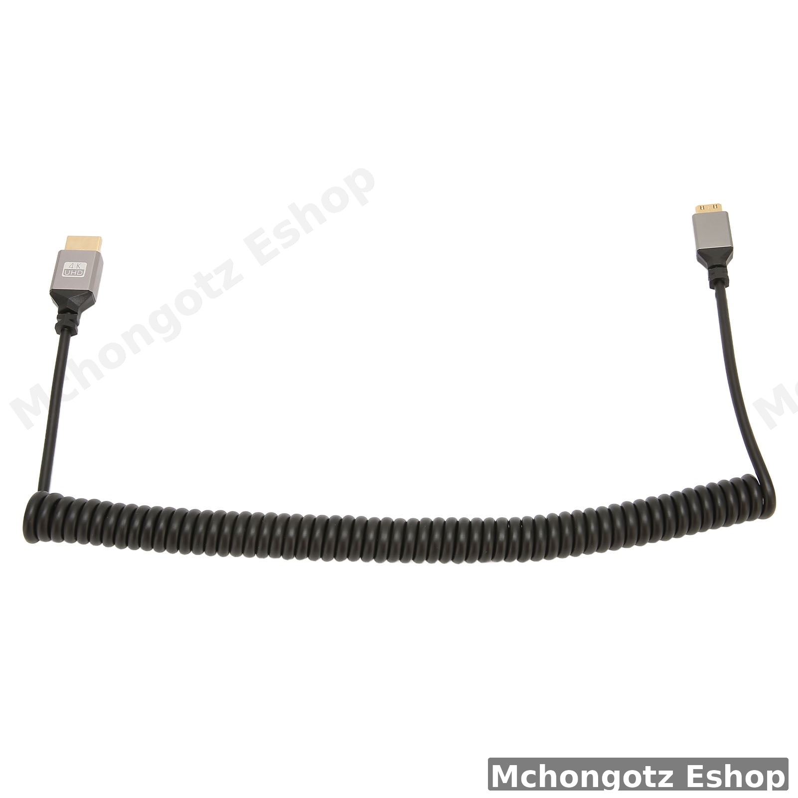 Mini HDMI to HDMI Coiled Cable | 4K 60Hz Stretchable Camera Cable Price in Tanzania - image 4