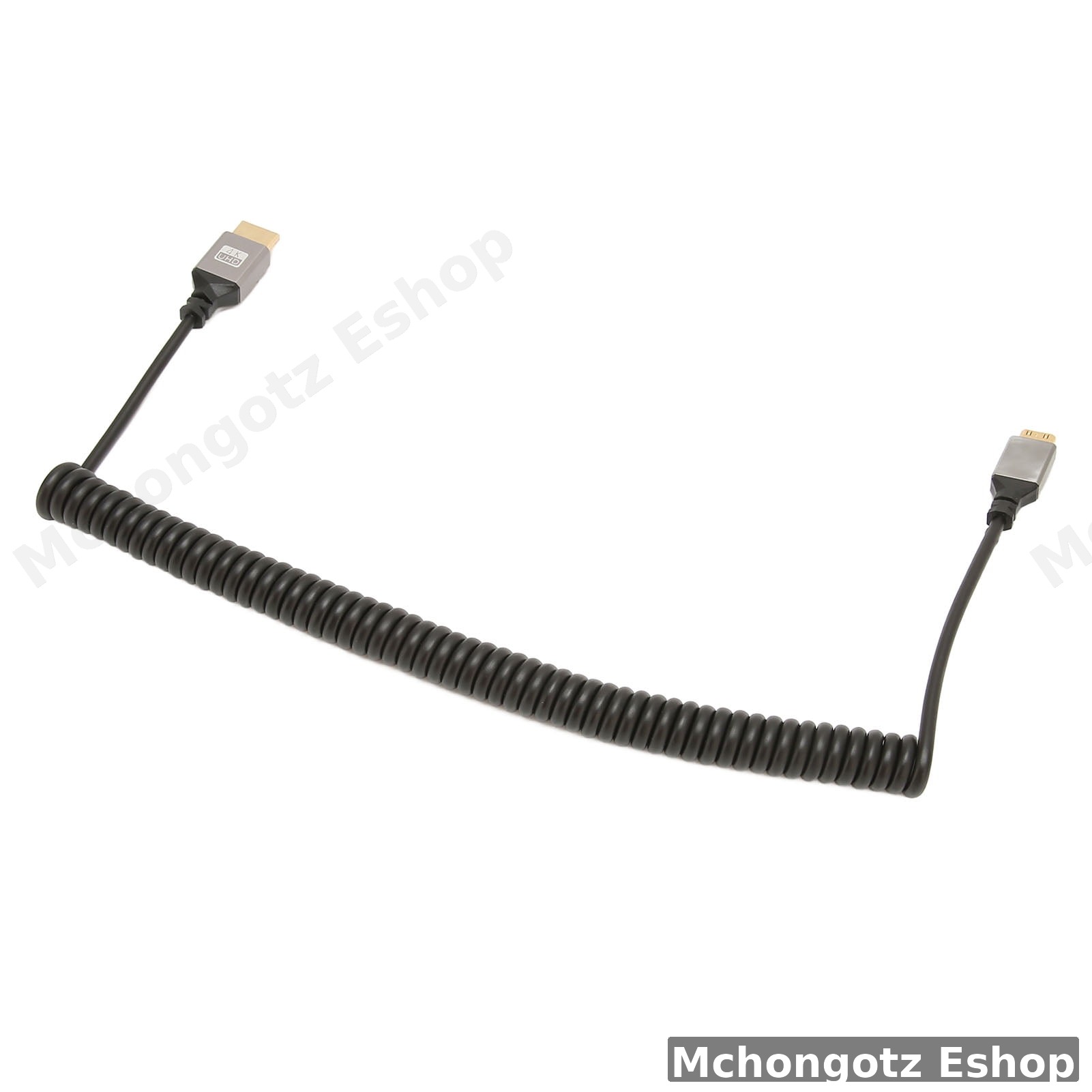 Mini HDMI to HDMI Coiled Cable | 4K 60Hz Stretchable Camera Cable Price in Tanzania - image 5