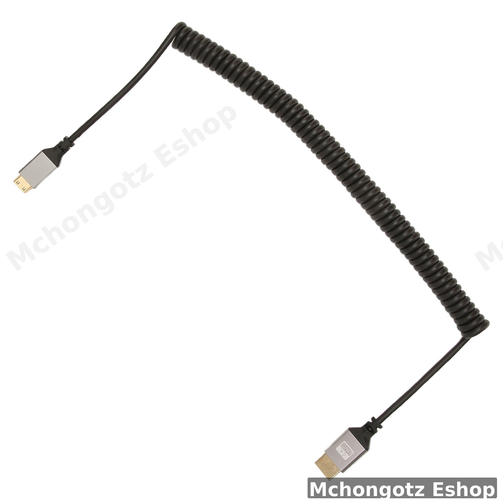 Mini HDMI to HDMI Coiled Cable | 4K 60Hz Stretchable Camera Cable Price in Tanzania - image 7