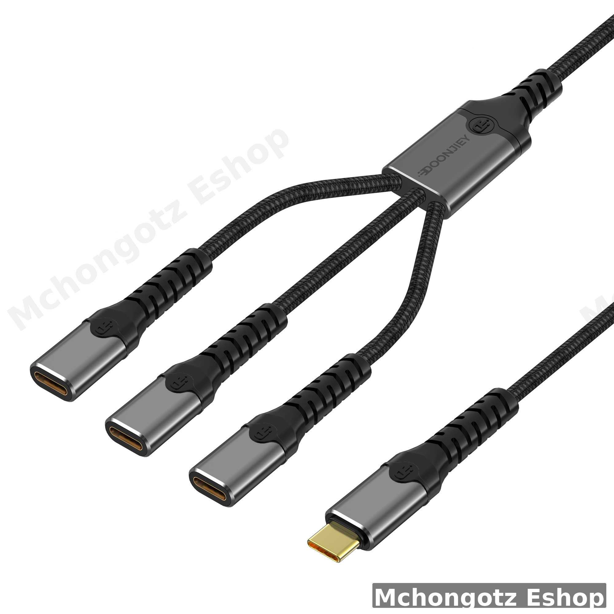 Type C 3 in 1 Hub Splitter Cable | USB C Male to Dual USB C Female Adapter Price in Tanzania