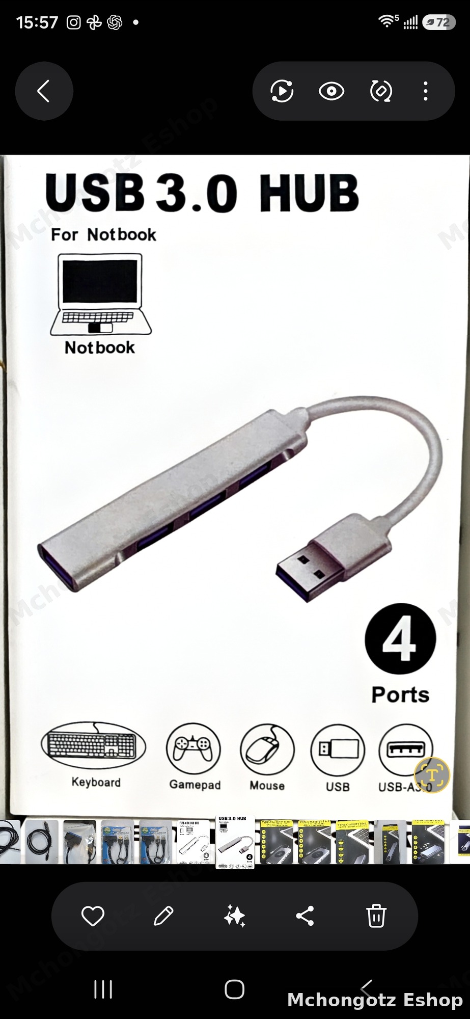 USB 3.0 4-Port Hub | 1 USB 3.0 + 3 USB 2.0 Multi-Port Adapter Price in Tanzania