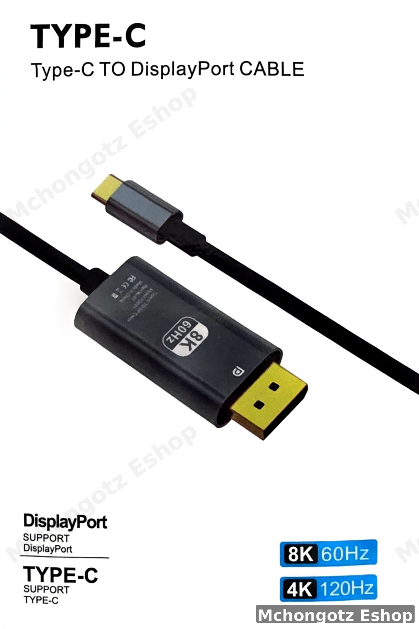 USB-C to DisplayPort Cable 2M | 8K USB-C to DP 1.4 Cable Price in Tanzania