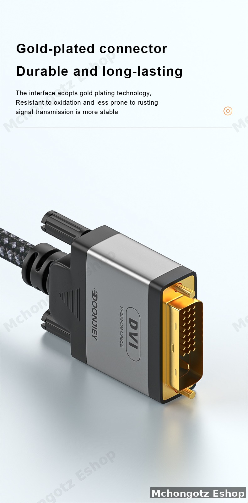 USB C to DVI 24+1 Cable 2M 4K 30Hz Male to Male Converter | Type c to DVI 2m cable - image 3