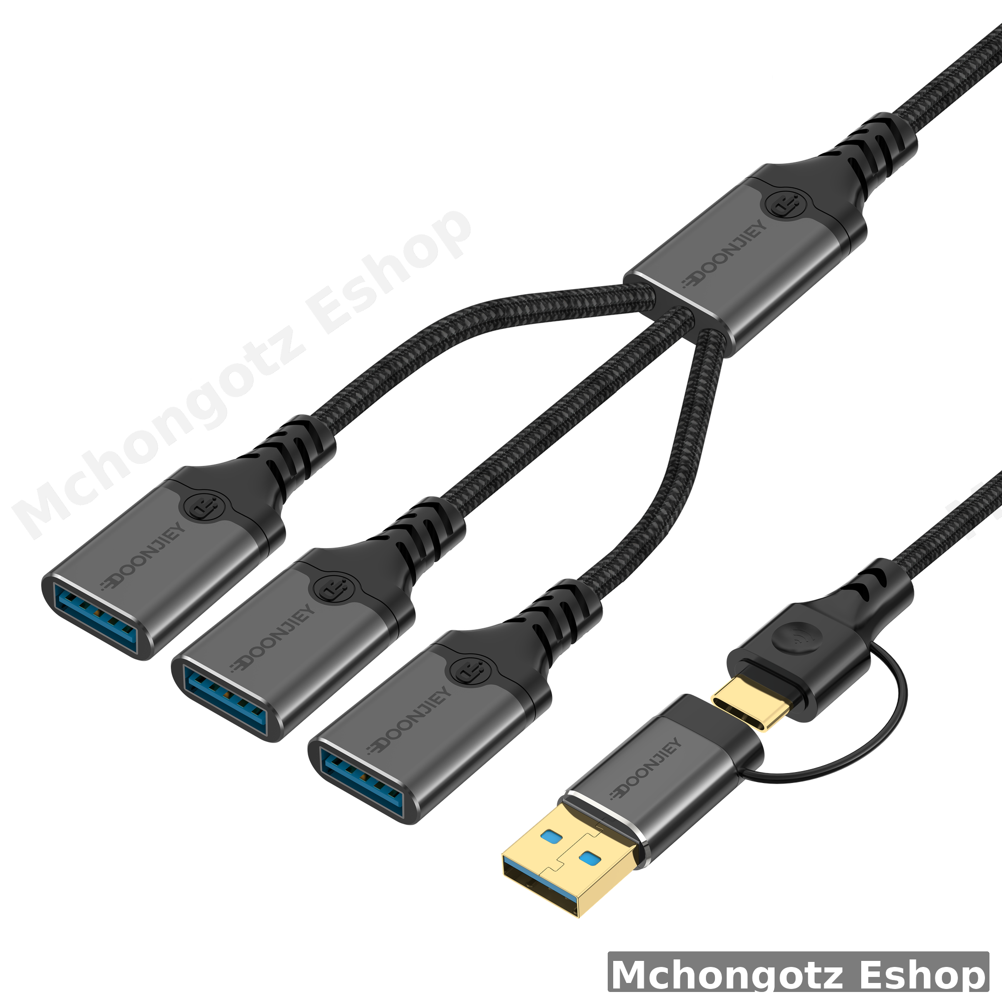 USB Splitter Cable 3-in-1 | USB 2.0 Male to 3 USB-A Female OTG Extender Hub Price in Tanzania - image 2