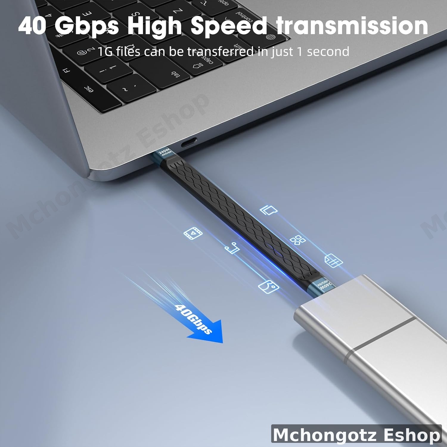 USB4 Type C to Type C Cable 0.14M | 240W PD | 40Gbps | 8K 60Hz Price in Tanzania - image 4