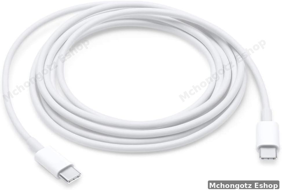 Apple usb c | type c to type c cable 2M smooth white fast charging Macbook Cables 2 meter - image 2