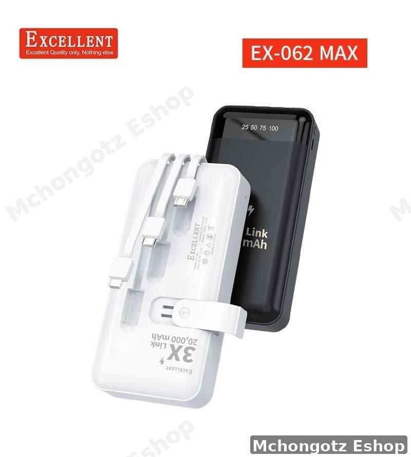 Excellent 20000mAh power bank wireless fast charging 3 ports - image 2