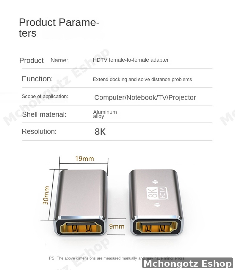 hdmi female to female extender 4K hdmi 2.1 coupler| HDmi connector OTG - image 2