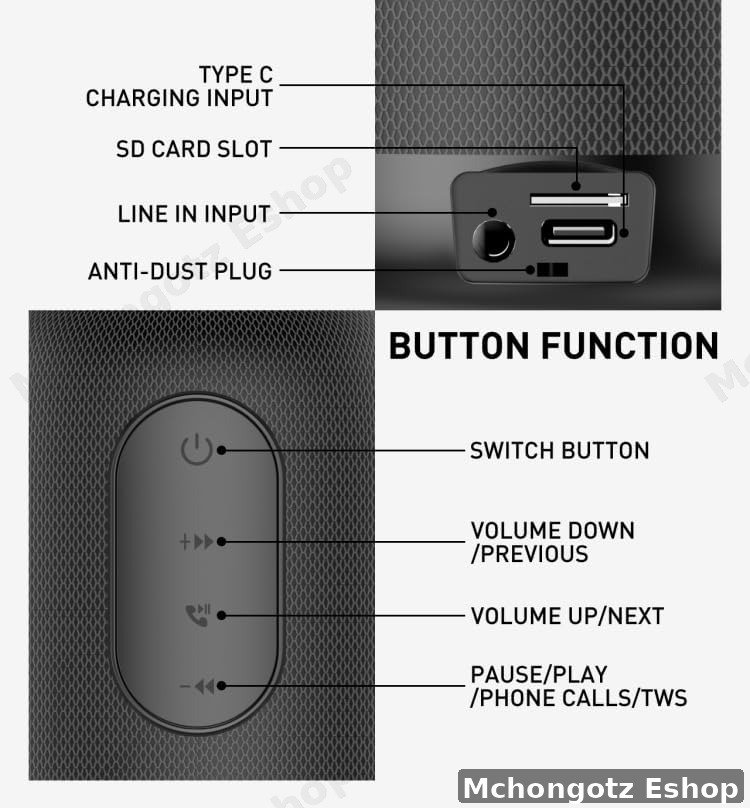 LDNIO BTS12 bluetooth speaker 10W IP67 waterproof 8 hours playback - image 11