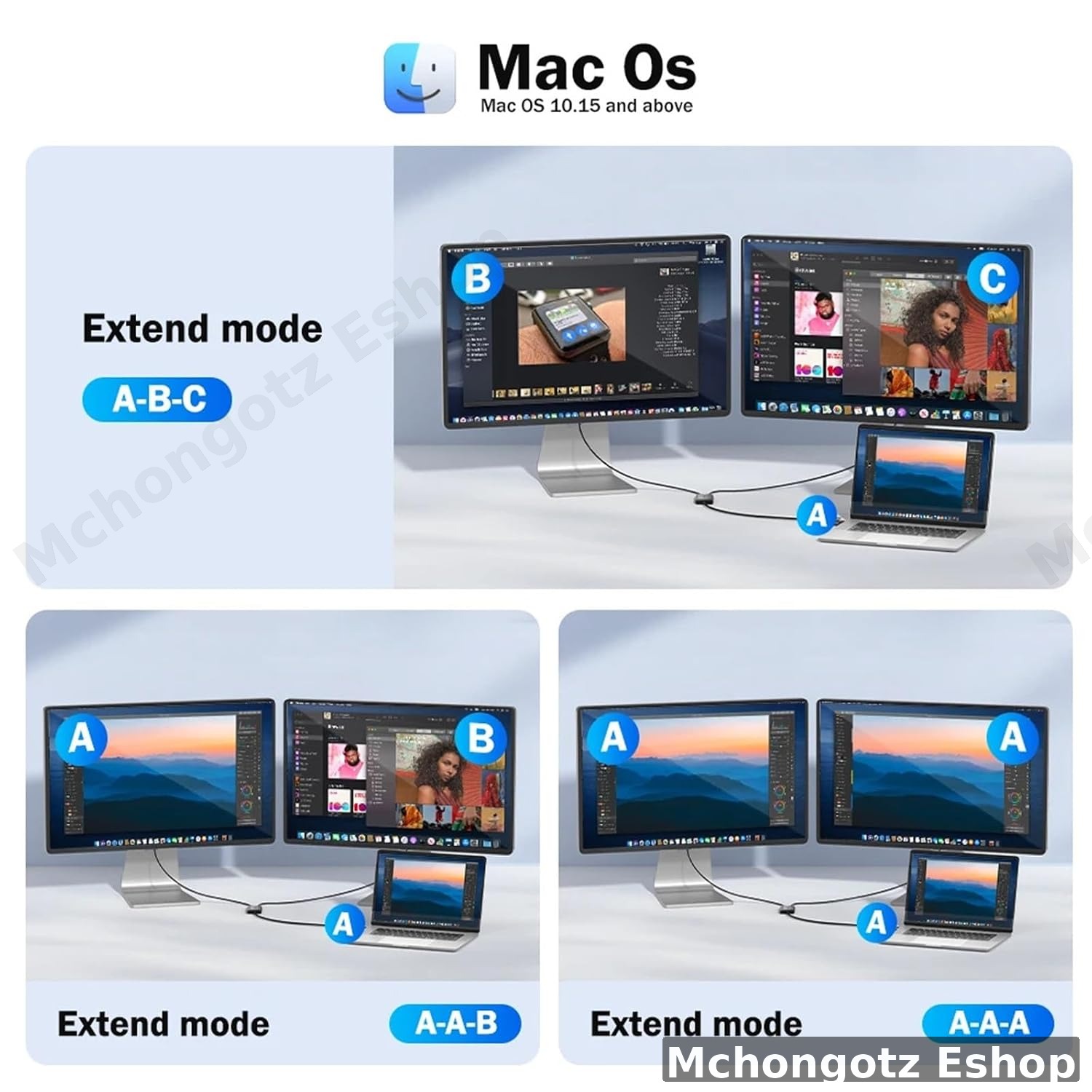 Lemorele HD10 usb c | usb a mst docking station 2x hdmi triple display - image 7