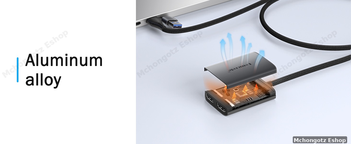 Lemorele HD10 usb c | usb a mst docking station 2x hdmi triple display - image 10