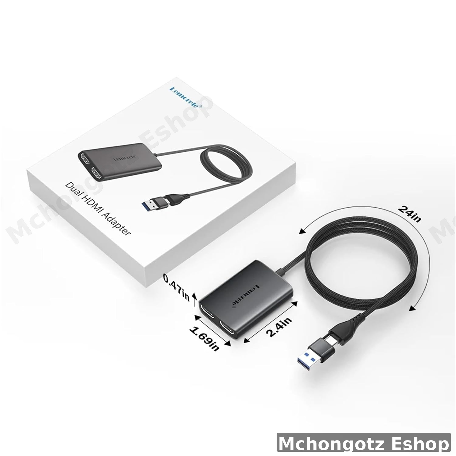 Lemorele HD10 usb c | usb a mst docking station 2x hdmi triple display - image 5