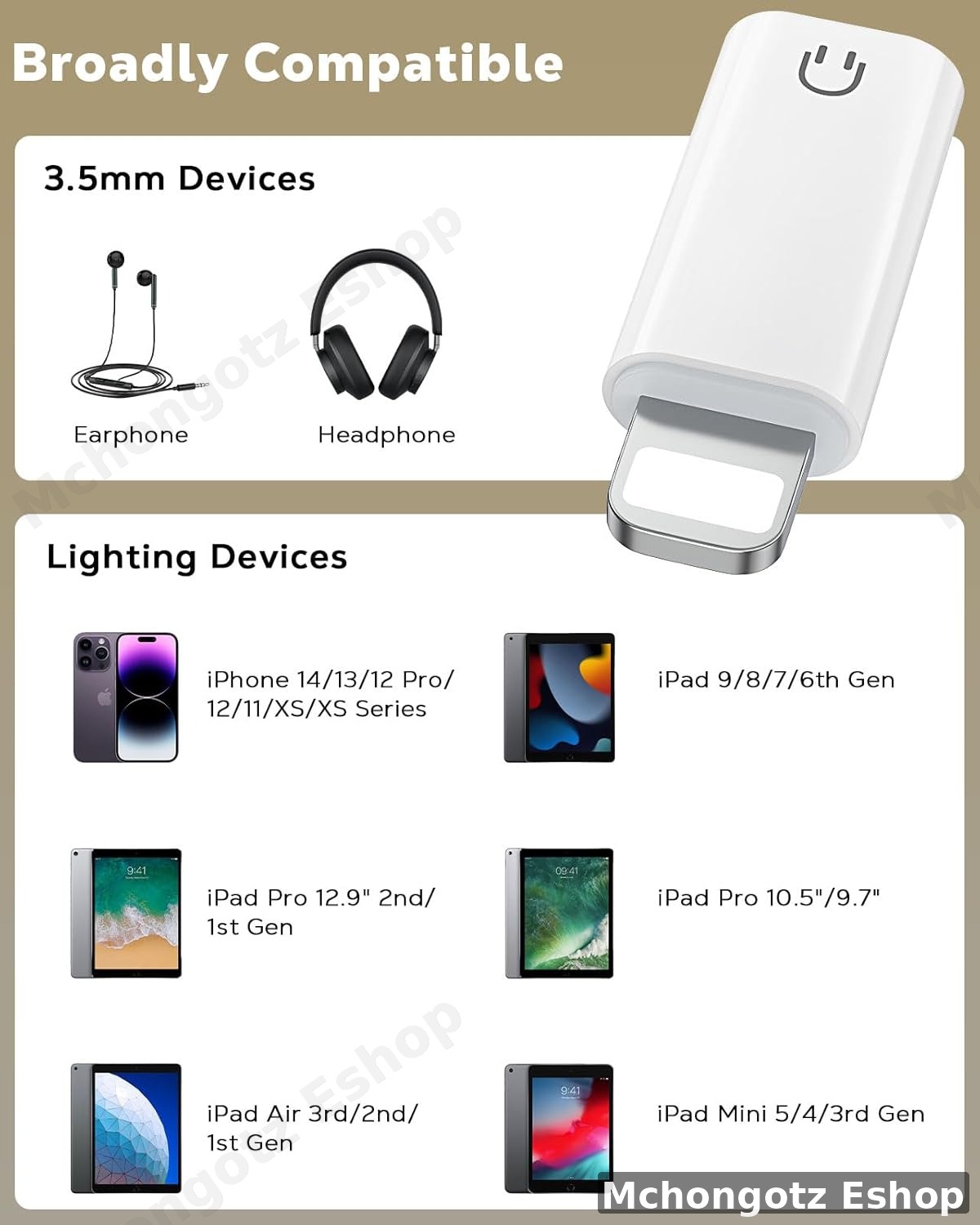 lightning to 3.5mm aux audio adapter dac playback only white - image 8