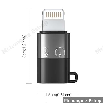 lightning to usb c OTG | type c female adapter 8 pin pd fast charging data sync  OTG - image 2