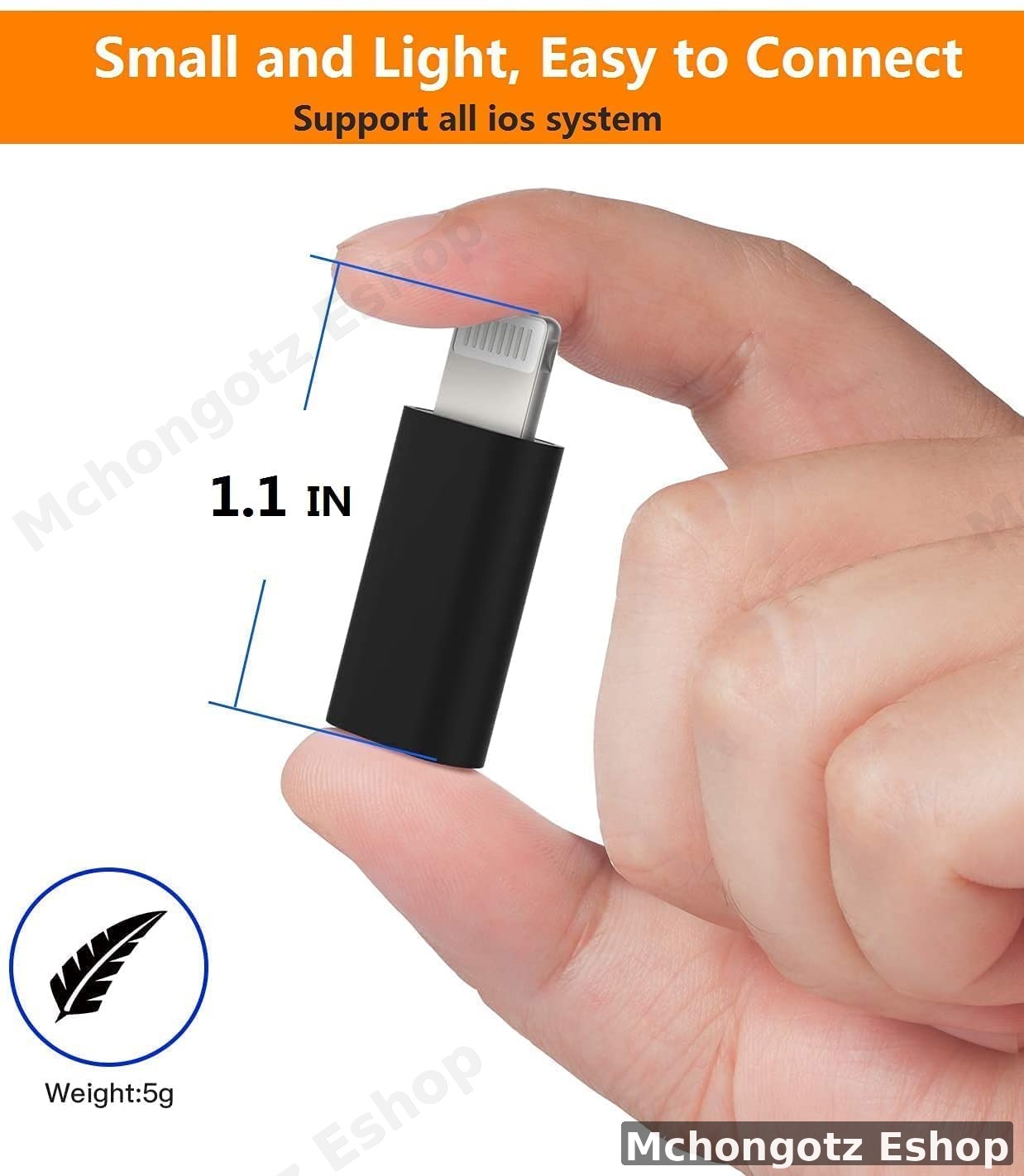 lightning to usb c OTG | type c female adapter 8 pin pd fast charging data sync  OTG - image 6