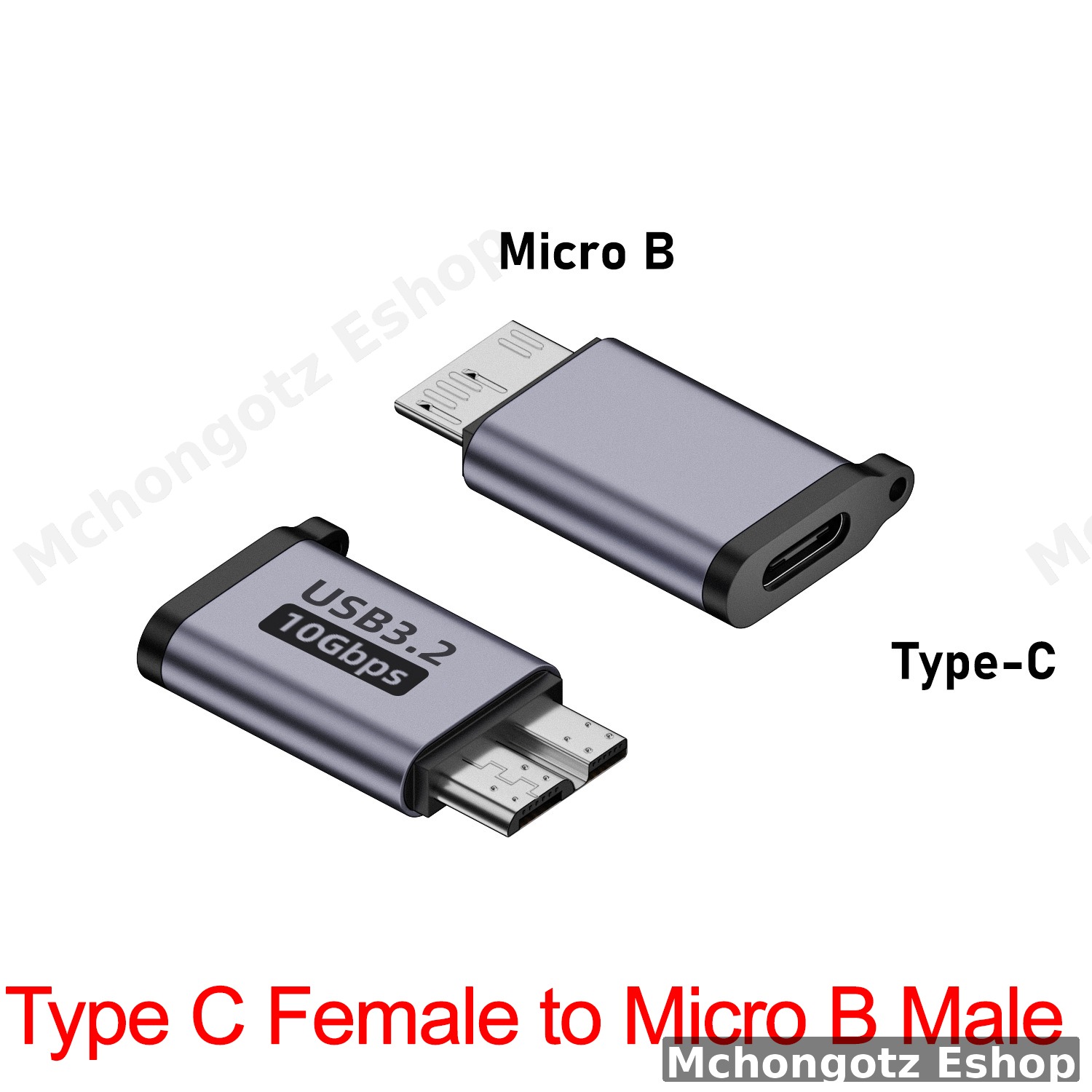 micro b to usb c | type c female adapter usb 3.0 for external hdd ssd  OTG - image 4