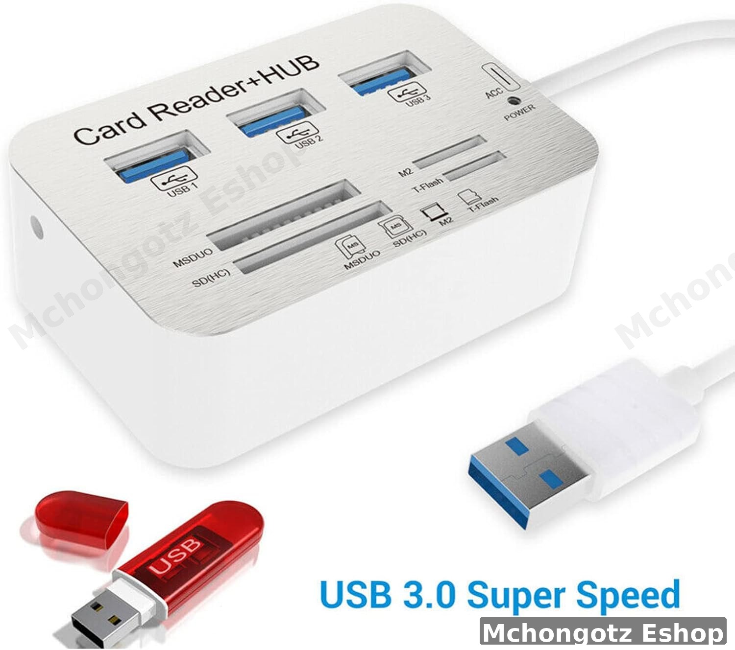 usb 3.0 hub | 3 in 1 card reader ms m2 tf memory card adapter - image 5