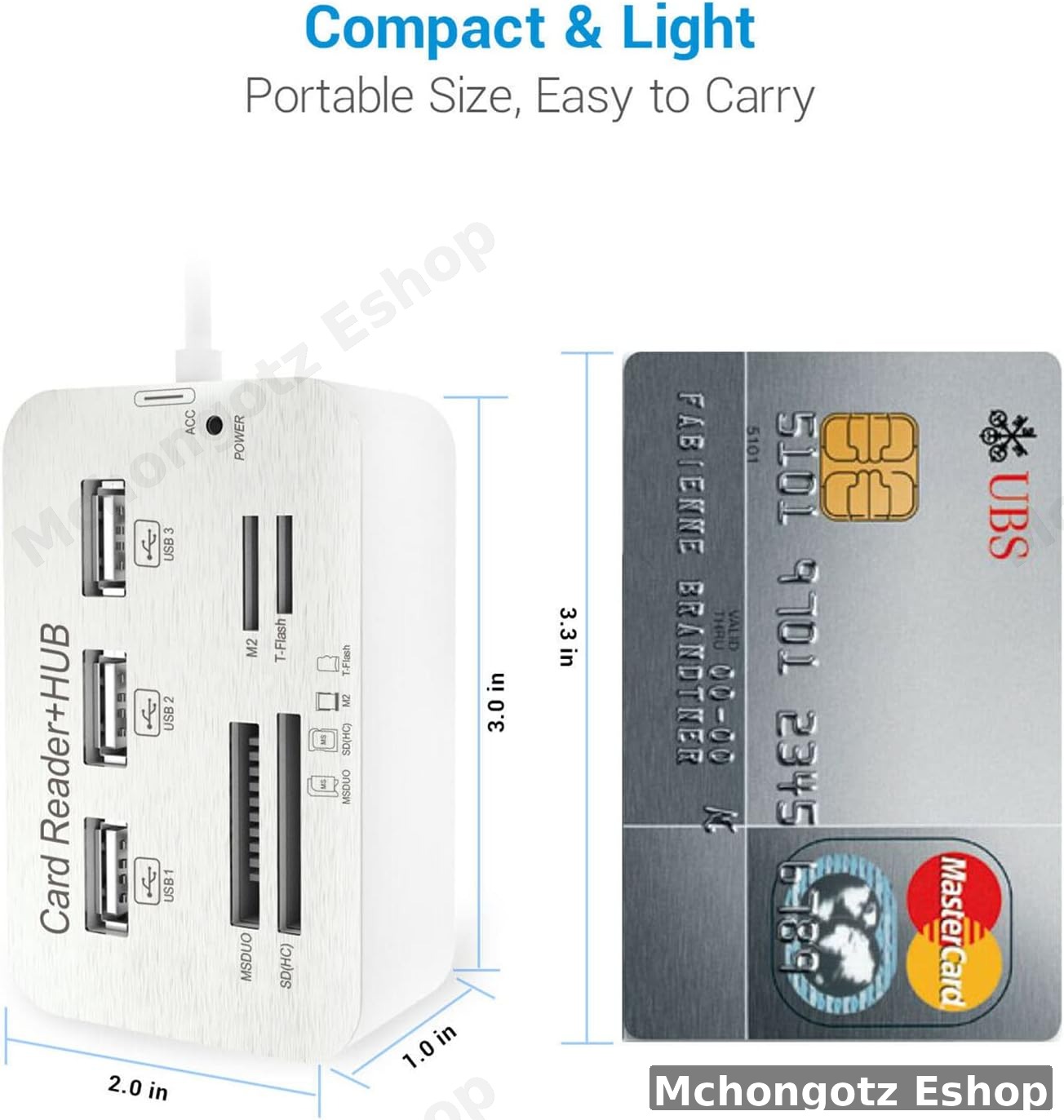 usb 3.0 hub | 3 in 1 card reader ms m2 tf memory card adapter - image 7
