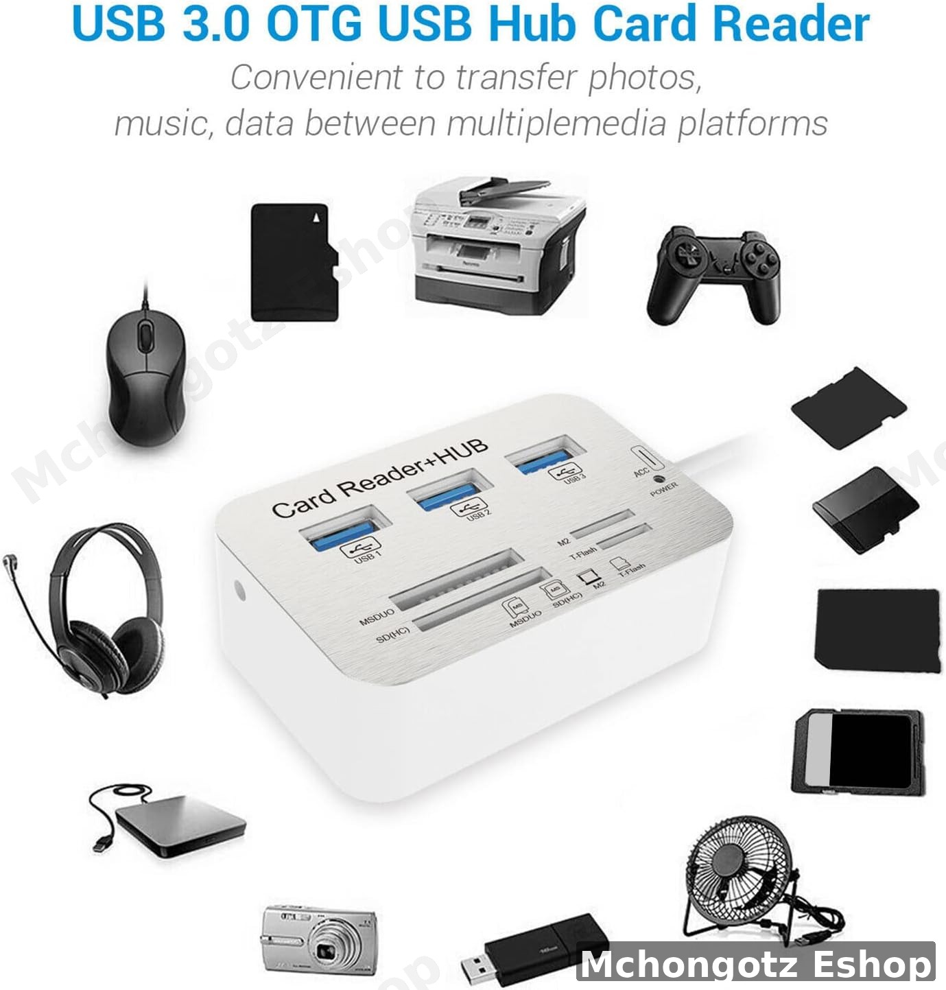 usb 3.0 hub | 3 in 1 card reader ms m2 tf memory card adapter - image 6