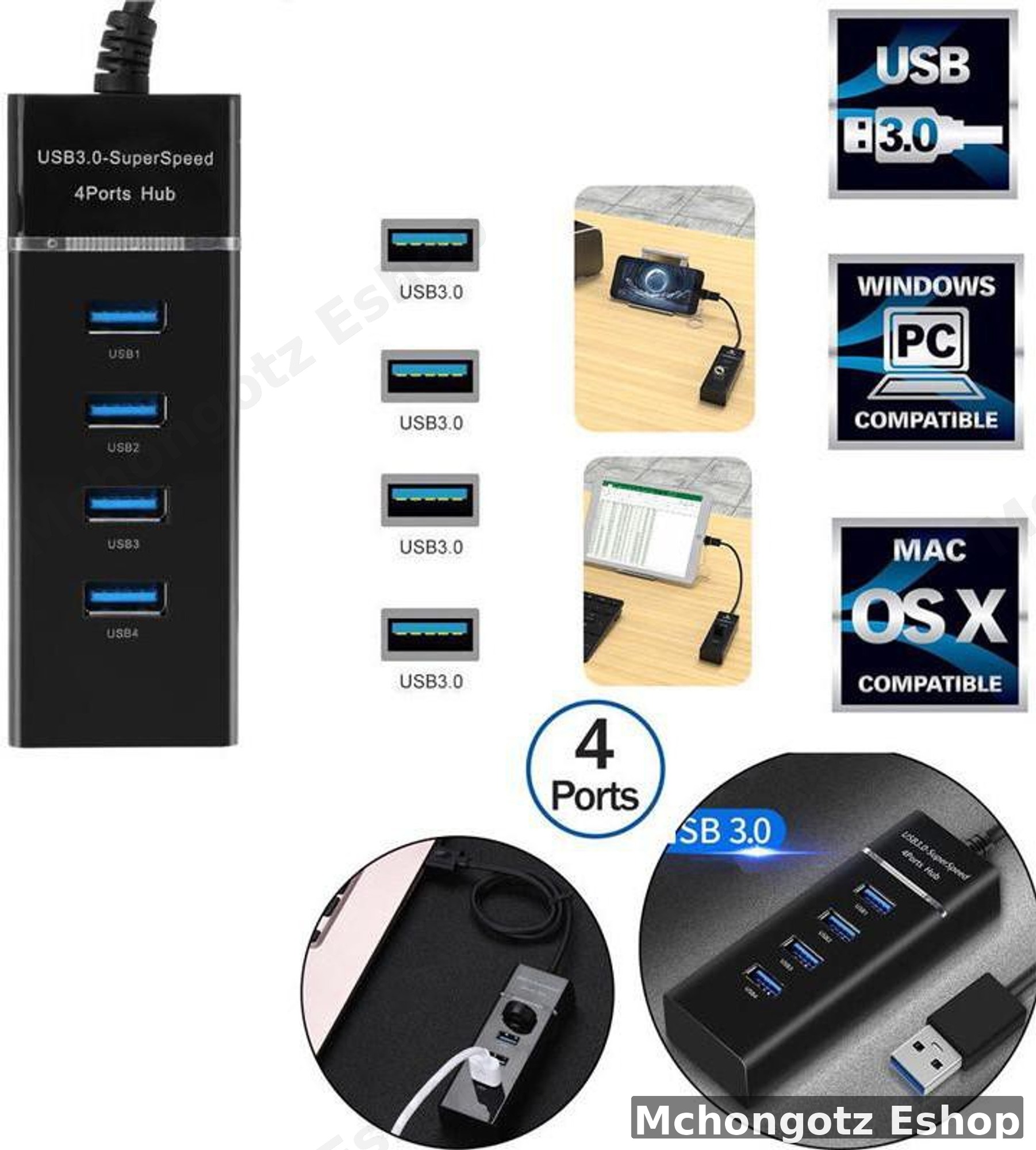 usb 3.0 hub 4 port splitter - image 10