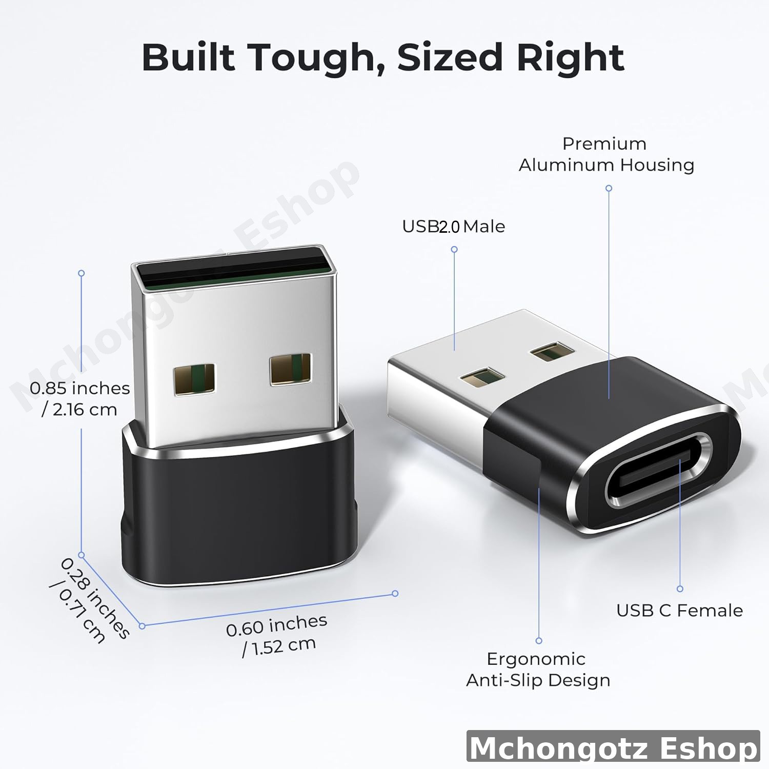 usb c | type c female to usb male otg adapter - image 2