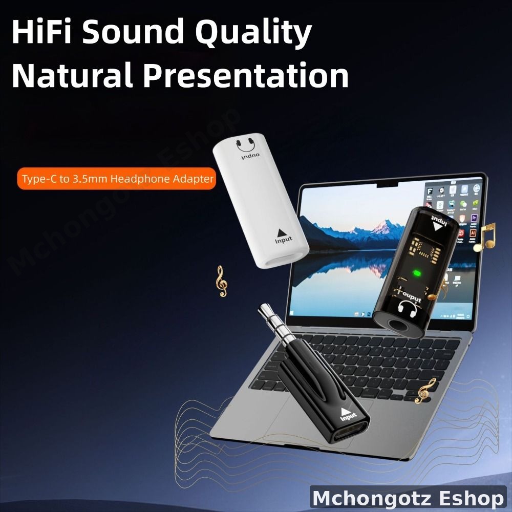 usb c | type c to 3.5mm aux audio adapter dac white OTG - image 11