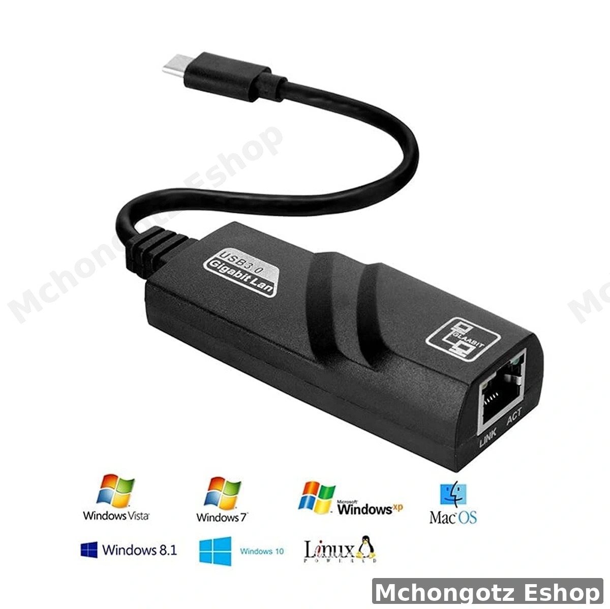 usb c | type c to ethernet | rj45 adapter 10/100/1000mbps usb 3.0 wired network card - image 6