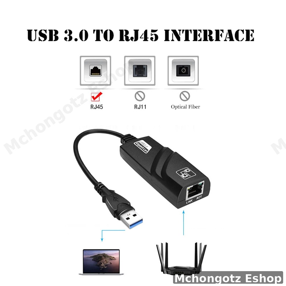 usb to ethernet | rj45 adapter 10/100/1000mbps usb 3.0 wired network card