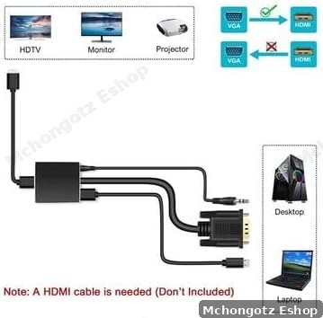 vga to hdmi adapter | vga to hdmi converter with audio 1080p - image 5