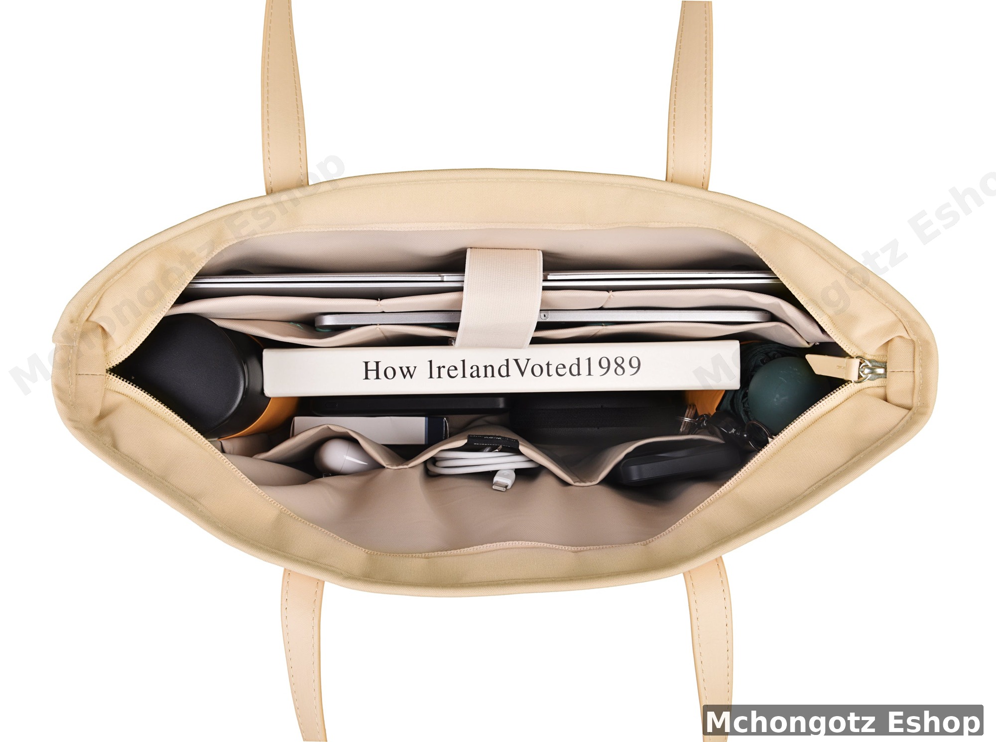 WiWU Ora Tote lady laptop handbag multiple pockets gray 14 16 inch - image 3