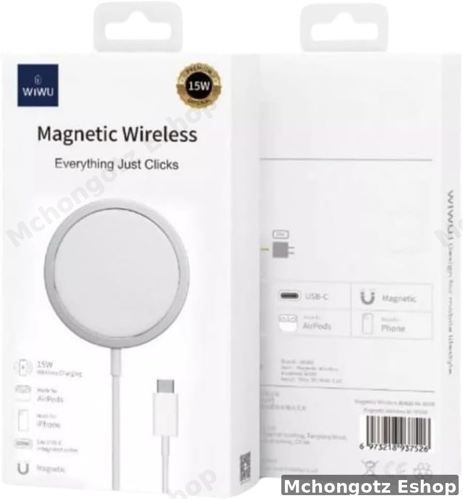 WiWU Wi-W009 magnetic wireless charger 15W white - image 2